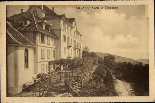 Ak Strasbourg Straßburg Elsass Bas Rhin, St. Anne mit Terrasse