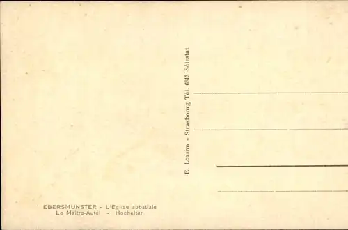 Ak Ebersmunster Ebersmünster Elsass Bas Rhin, Kircheninneres