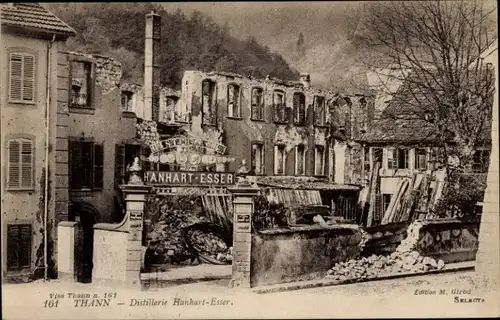 Ak Thann Elsaß Haut Rhin, Distillerie Hanhart Esser, Ruines