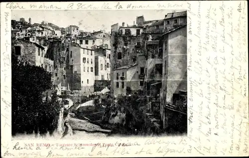 Ak Sanremo Ligurien, Torrento S. Romolo col Ponte Ciappella