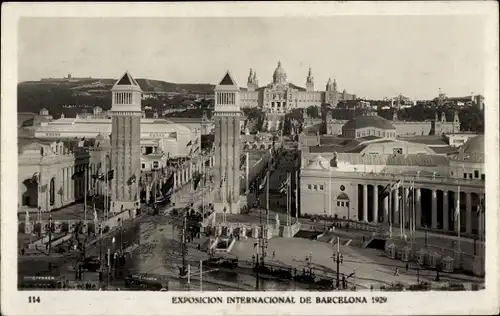 Ak Barcelona Katalonien, Exposicion Internacional de 1929, Weltausstellung