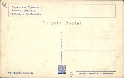 Ak Barcelona Katalonien, Exposicion Internacional de 1929, Weltausstellung