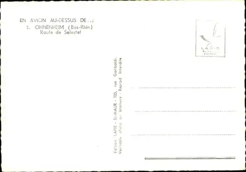 Ak Ohnenheim Elsass Bas Rhin, Route de Selestat