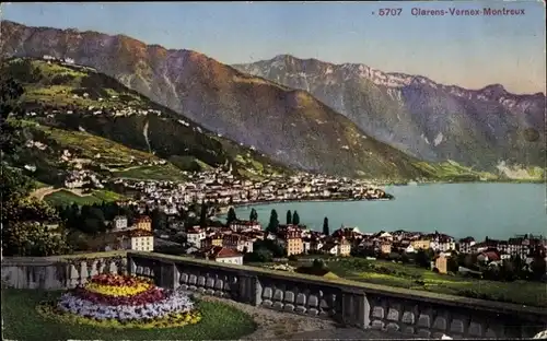 Ak Clarens Vernex Montreux Kanton Waadt, Gesamtansicht