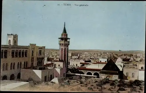 Ak Tunis, Tunesien, Gesamtansicht