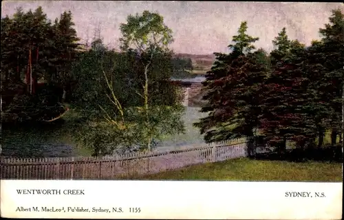 Ak Sydney Cape Breton Nova Scotia Kanada, Wentworth Creek
