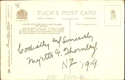 Präge Passepartout Ak Neuseeland, Landschaftsbild