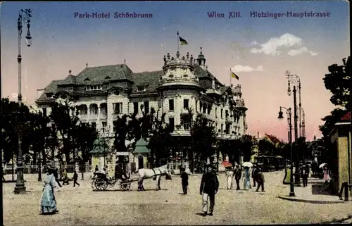 Ak Wien 13 Hietzing Österreich, Parkhotel Schönbrunn, Hietzinger Hauptstraße