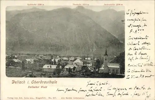 Ak Dellach im Drautal Kärnten, Gesamtansicht