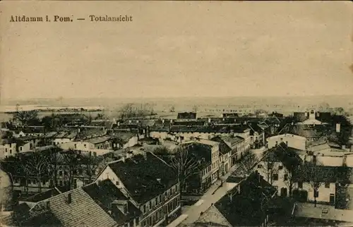 Ak Dąbie Szczecin Altdamm Stettin Pommern, Totalansicht