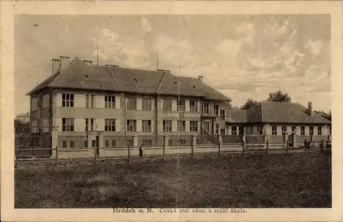 Ak Václavice Wetzwalde Hrádek nad Nisou Grottau Region Reichenberg, Schule