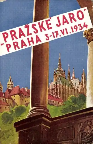 Ak Praha Prag Tschechien, Prazske Jaro, Fest, 1934