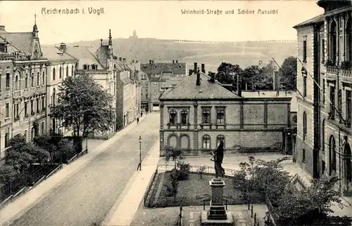 Ak Reichenbach im Vogtland, Weinhold-Straße, Schöne Aussicht