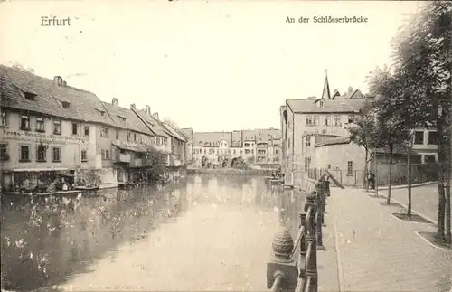 Ak Erfurt in Thüringen, Partie an der Schlösserbrücke