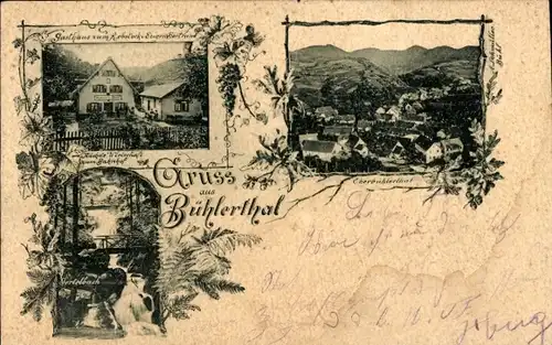 Ak Bühlertal im Schwarzwald, Gasthaus, Totalansicht