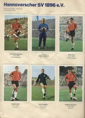 Bundesliga 1968/69 Fußball Bilder, Bergmann, 324 Sammel Bilder, 1969