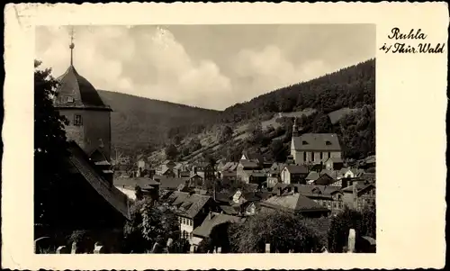 Ak Ruhla in Thüringen, Panorama, Kirche