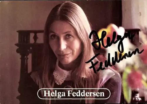 Ak Schauspielerin Helga Feddersen, Portrait, Autogramm