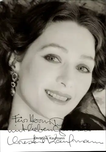 Ak Schauspielerin Christine Kaufmann, Portrait, Autogramm