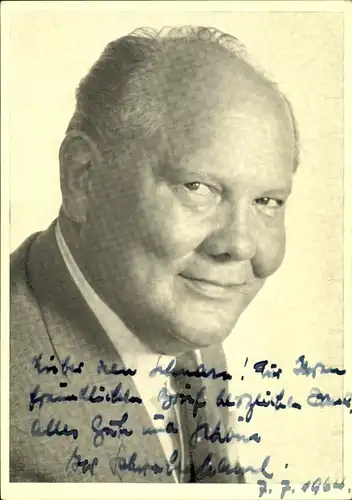 Ak Schauspieler Hans Lorenz, Portrait, Autogramm, der Schwabenhansl