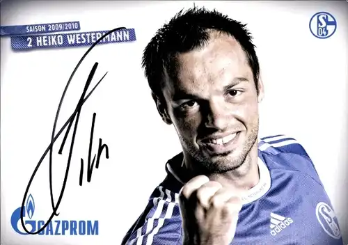 Autogrammkarte Fußball, Heiko Westermann, Schalke 04, Autogramm