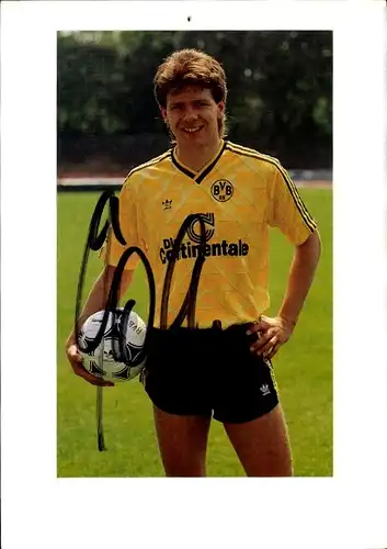 Autogrammkarte Fußball, Andreas Möller, Borussia Dortmund, Autogramm