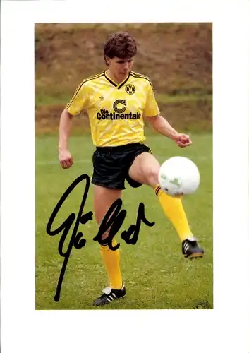 Autogrammkarte Fußball, Andreas Möller, Borussia Dortmund, Autogramm
