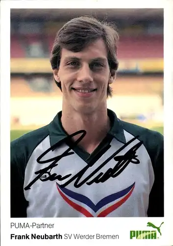 Autogrammkarte Fußball, Frank Neubarth, Werder Bremen, Autogramm