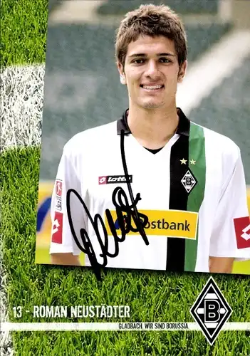 Autogrammkarte Fußball, Roman Neustädter, Borussia Mönchengladbach, Autogramm