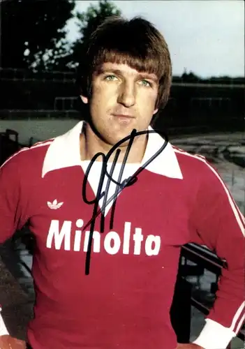 Autogrammkarte Fußball, Bernd Nickel, Eintracht Frankfurt, Autogramm