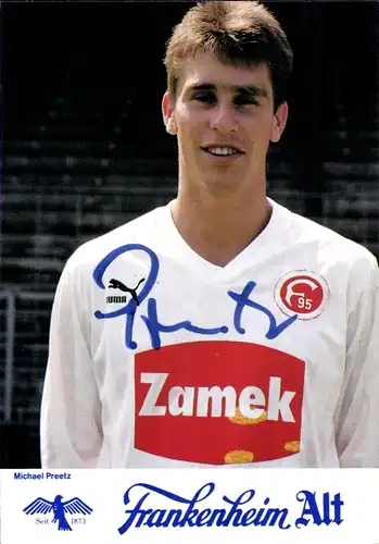 Ak Fußball, Michael Preetz, Fortuna Düsseldorf, Autogramm