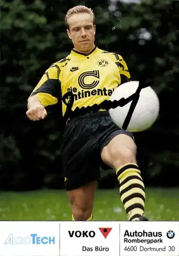 Autogrammkarte Fußball, Michael Rummenigge, Borussia Dortmund, Autogramm