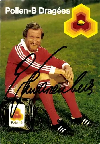 Autogrammkarte Fußball, Georg Schwarzenbeck, Autogramm