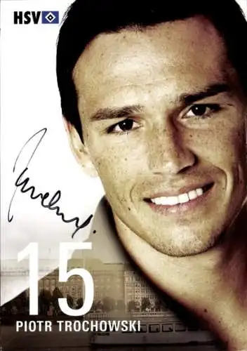 Autogrammkarte Fußball, Piotr Trochowski, Hamburger SV, Autogramm