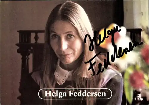 Ak Schauspielerin Helga Feddersen, Autogramm, Portrait