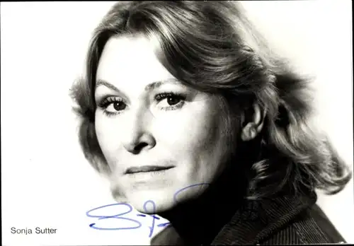 Ak Schauspielerin Sonja Sutter, Autogramm, Portrait