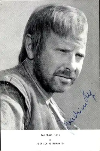 Ak Schauspieler Joachim Hess, Film Schinderhannes, Portrait, Autogramm