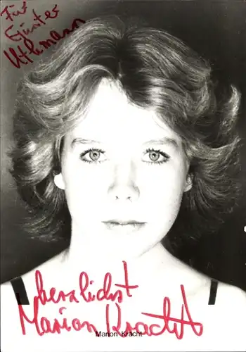 Ak Schauspielerin Marion Kracht, Portrait, Autogramm