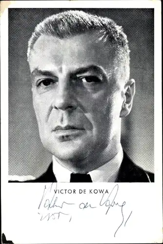 Ak Schauspieler Viktor de Kowa, Portrait, Autogramm