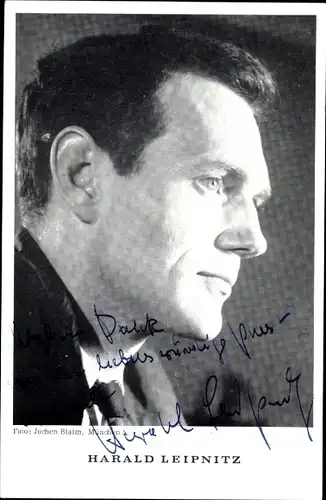 Ak Schauspieler Harald Leipnitz, Autogramm, Portrait