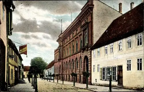 Ak Kölleda in Thüringen, Salzstraße, Kreishaus