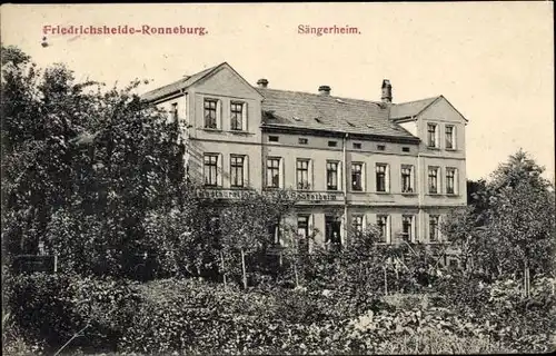 Ak Ronneburg in Thüringen, Friedrichsheide, Friedrichshaide, Sängerheim