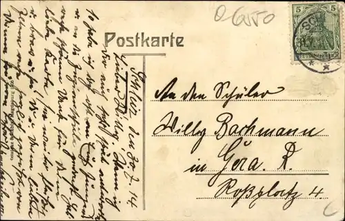 Ak Schleiz in Thüringen, Kaiser Wilhelm Straße, neue Schule