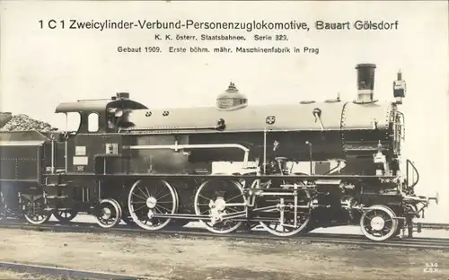 Ak K. k. Österreichische Staatsbahnen, Serie 329, Personenzug Lokomotive Bauart Gölsdorf