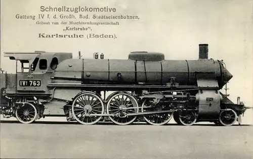 Ak Deutsche Eisenbahn, Dampflokomotive, Schnellzuglokomotive Gattung IV 763