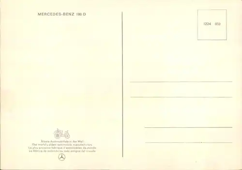 Ak Blick auf Mercedes Benz 180D auf dem roten Teppich, NU J 355
