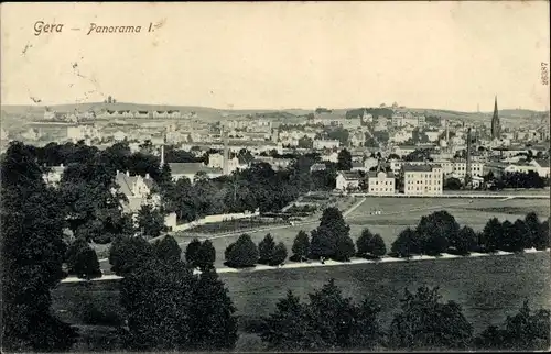 Ak Gera in Thüringen, Panorama