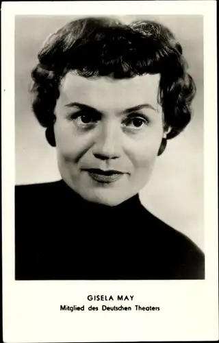 Ak Schauspielerin Gisela May, Mitglied des Deutschen Theaters, Portrait