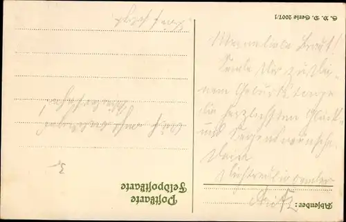 Ak Ein Blumengruß, Mein Blumengruß dich findet, und wärst du noch so weit, Frau, Wappen, 1. WK