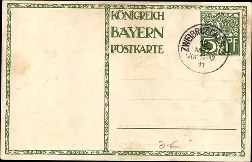 Ganzsachen Künstler Ak Diez, M., Prinzregent Luitpold von Bayern, 1821 bis 1911, Kutsche